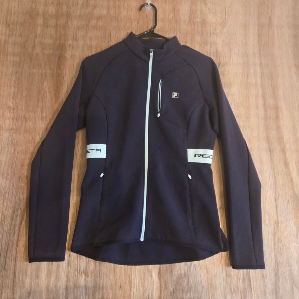 Fila RED Atleta Track Jacket Women's XL Navy Blue Mint Zip Up Athletic Sports
